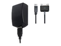 Kensington Mobile Device Wall Charger with USB Charging Cables - Adaptateur secteur - 1 A (mini USB type A, Apple Dock, Micro-USB Type A) - noir K39351EU