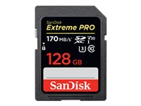 SanDisk Extreme Pro - Carte mémoire flash - 128 Go - Video Class V30 / UHS-I U3 / Class10 - SDXC UHS-I SDSDXXY-128G-GN4IN